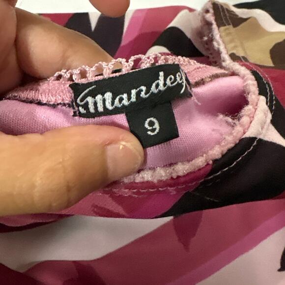 Mandee Vintage 90s Womens Medium Floral Tropical Midi Skirt Girly Dainty Fairy - Picture 5 of 8